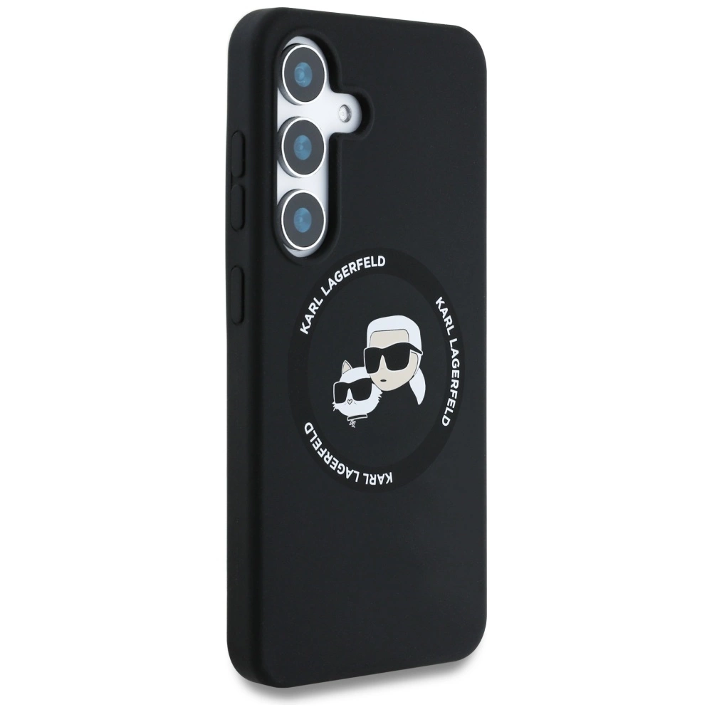 Dėklas Karl Lagerfeld Silicone Double Heads And Circle MagSafe Samsung Galaxy S25 juodas - Image 4