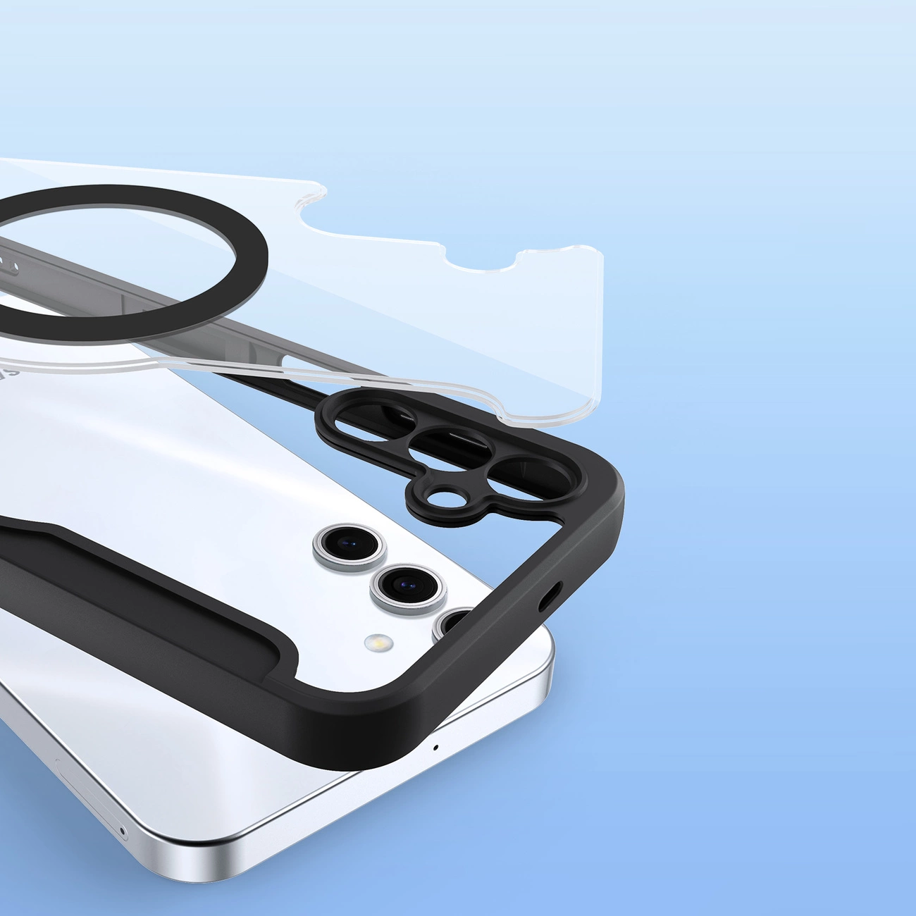 ux Ducis Skin X Pro dėklas Samsung Galaxy S25 su MagSafe ir pinigine juodas - Image 2