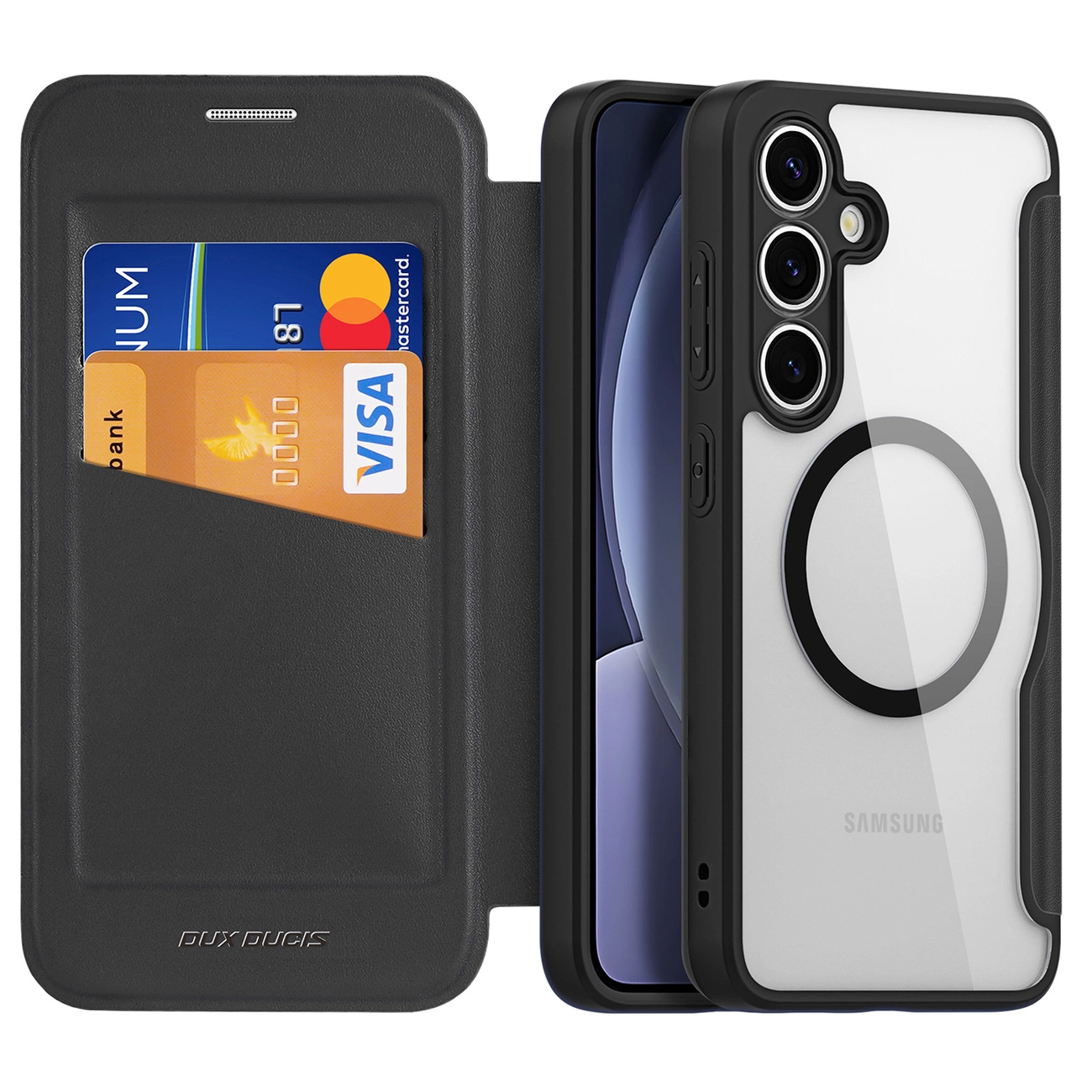 Dux Ducis Skin X Pro dėklas Samsung Galaxy S25+ su MagSafe ir pinigine juodas - Image 2