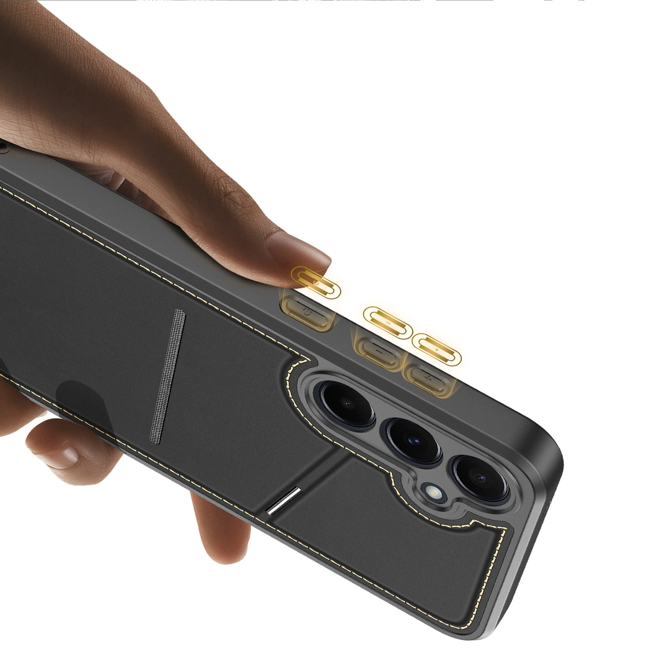 Dux Ducis Rafi II dėklas Samsung Galaxy S25 su stovu ir pinigine juodas - Image 6