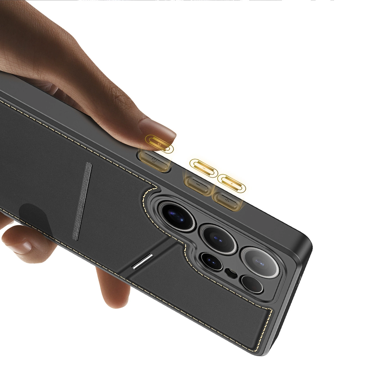 Dux Ducis Rafi II dėklas Samsung Galaxy S25 Ultra su stovu ir pinigine juodas - Image 15