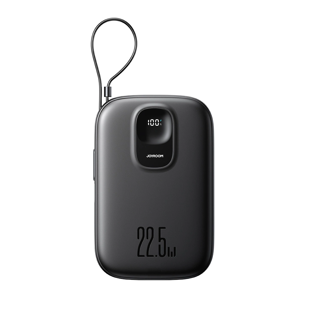 Joyroom JR-PBF17 22,5W 10000mAh išorinė baterija su integruotu USB-C kabeliu + 0,25 m USB-C kabelis juoda - Image 2