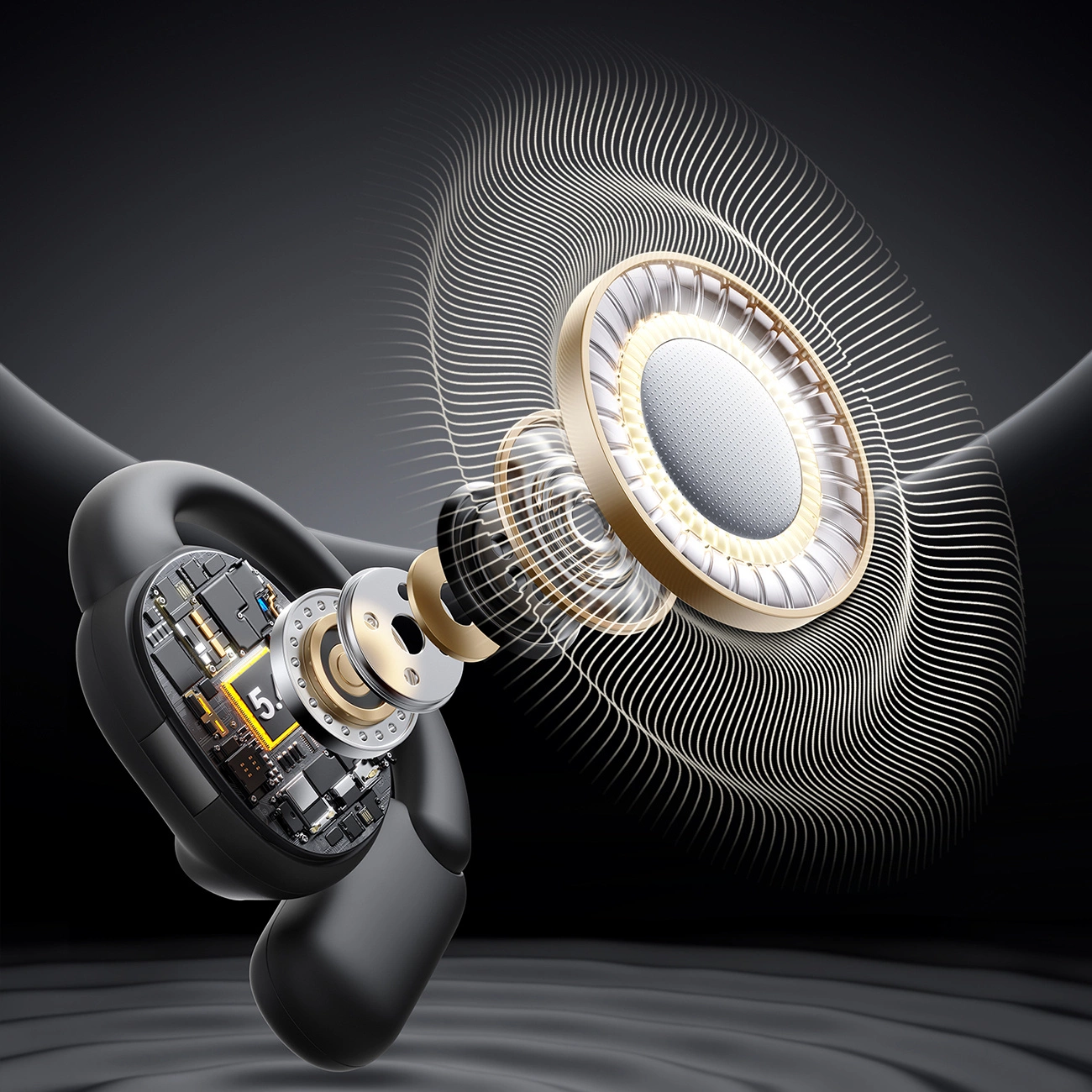 Joyroom Openfree JR-OE4 atvirų ausų TWS belaidės ausinės juodos - Image 7