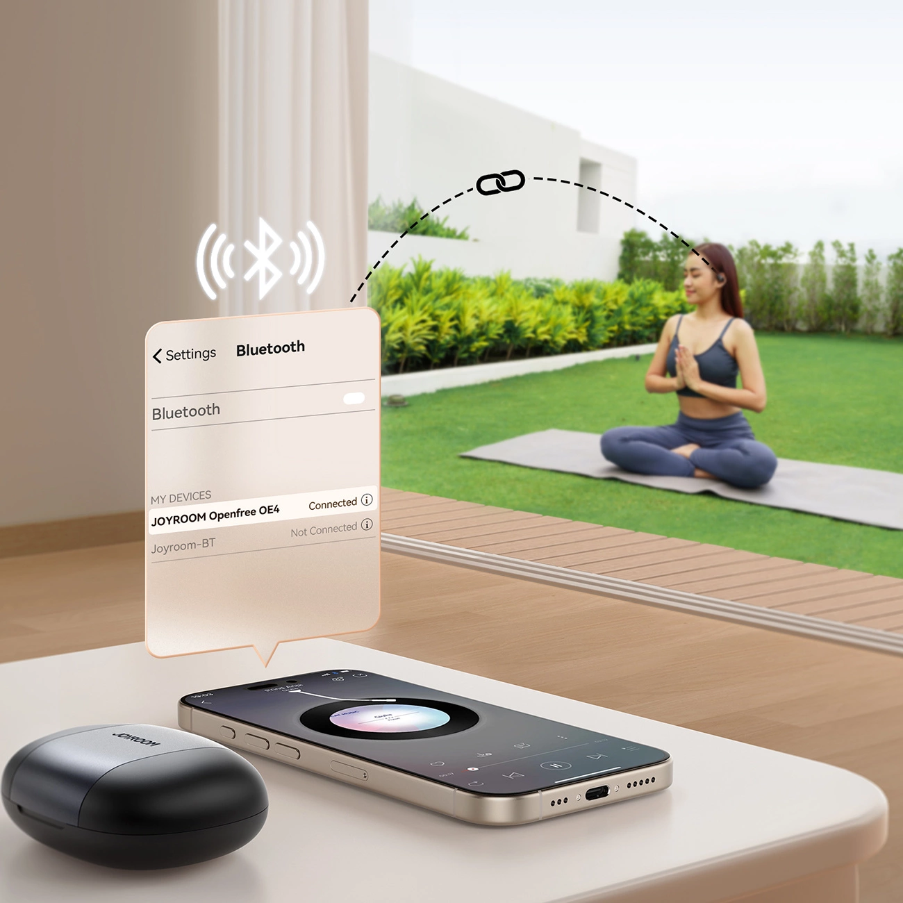 Joyroom Openfree JR-OE4 atvirų ausų TWS belaidės ausinės juodos - Image 8