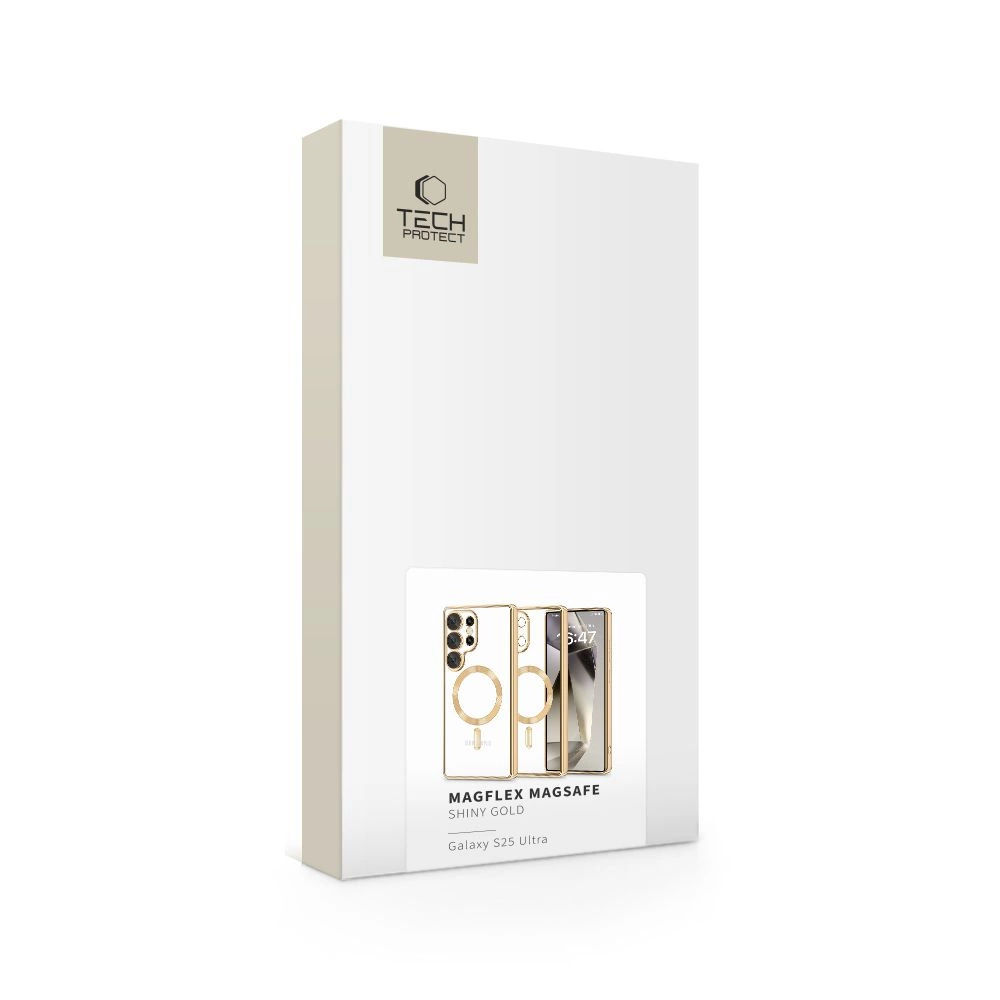 Tech-Protect MagFlex MagSafe dėklas Samsung Galaxy S25 Ultra skaidrus auksas - Image 5
