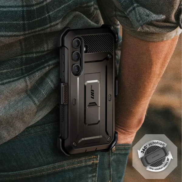 Supcase Unicorn Beetle Pro 2-set dėklas Samsung Galaxy S25 juodas - Image 5