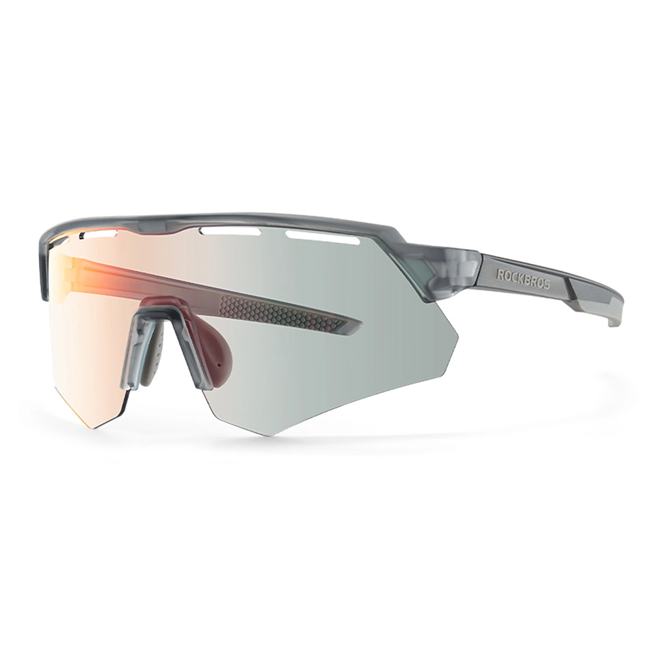 Rockbros Polarized Cycling Glasses with UV Protection and Corrective Insert - Gray