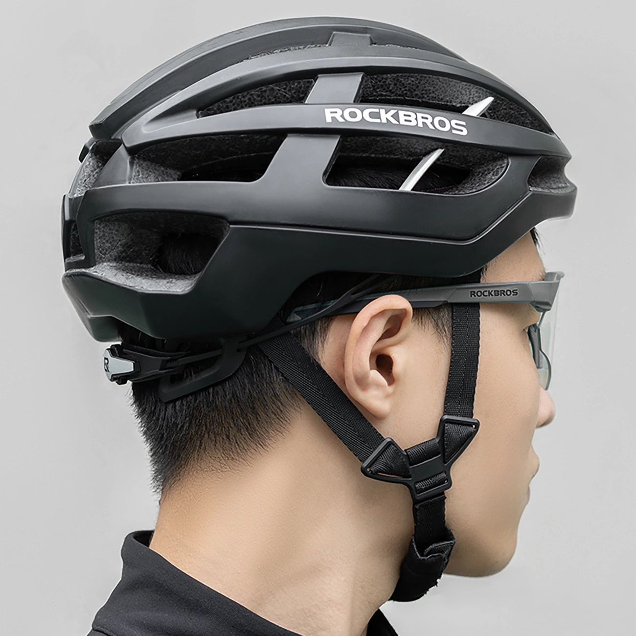 Rockbros poliarizuoti dviračių akiniai su UV apsauga ir korekciniais įdėklais – pilki - Image 5