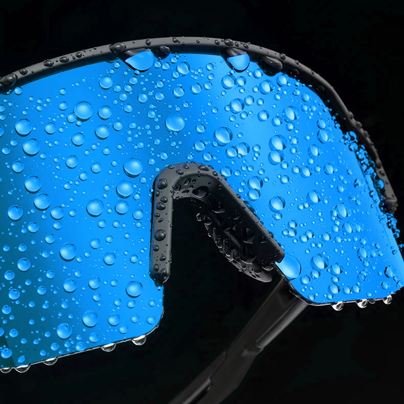 Rockbros poliarizuoti dviračių akiniai su UV apsauga ir korekciniais įdėklais – mėlyni lęšiai – juodi - Image 6