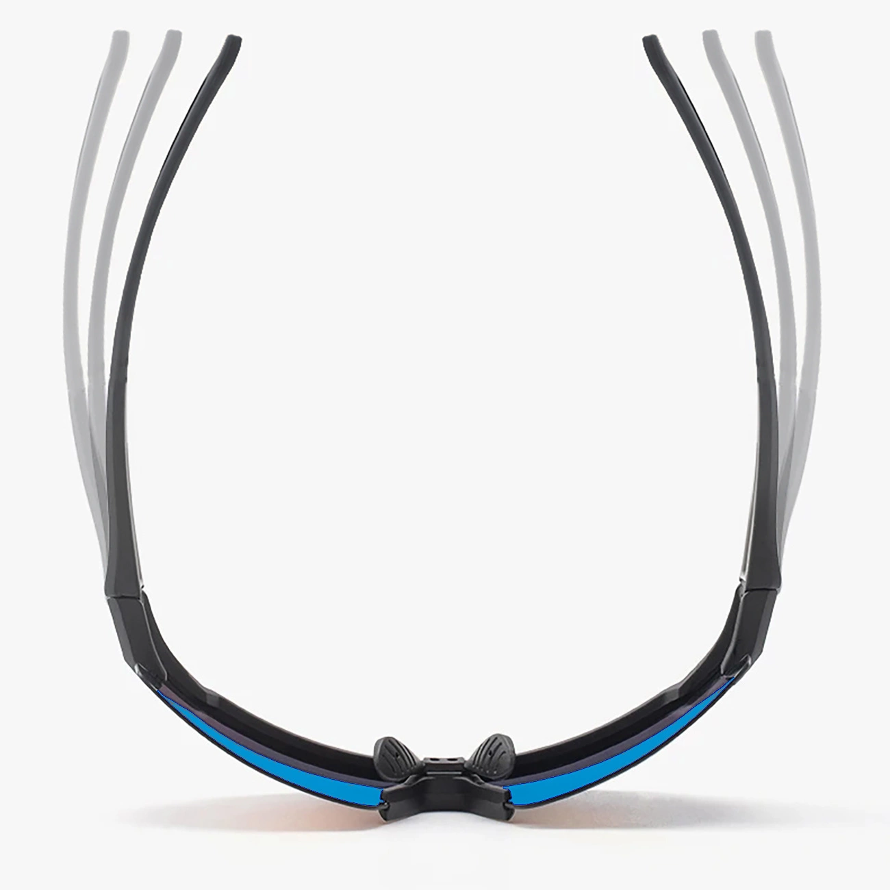 Rockbros poliarizuoti dviračių akiniai su UV apsauga ir korekciniais įdėklais – mėlyni lęšiai – juodi - Image 7