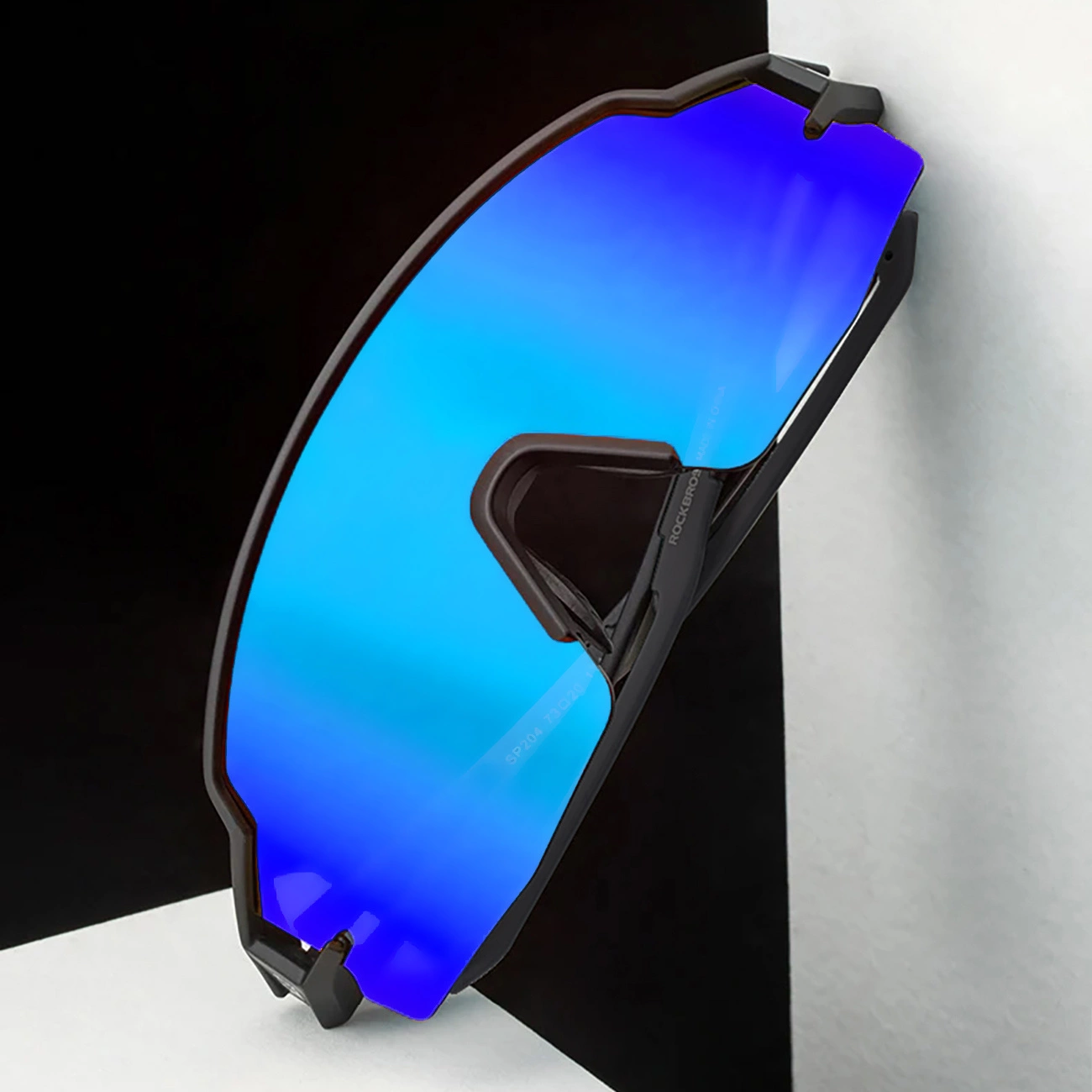 Rockbros poliarizuoti dviračių akiniai su UV apsauga ir korekciniais įdėklais – mėlyni lęšiai – juodi - Image 8