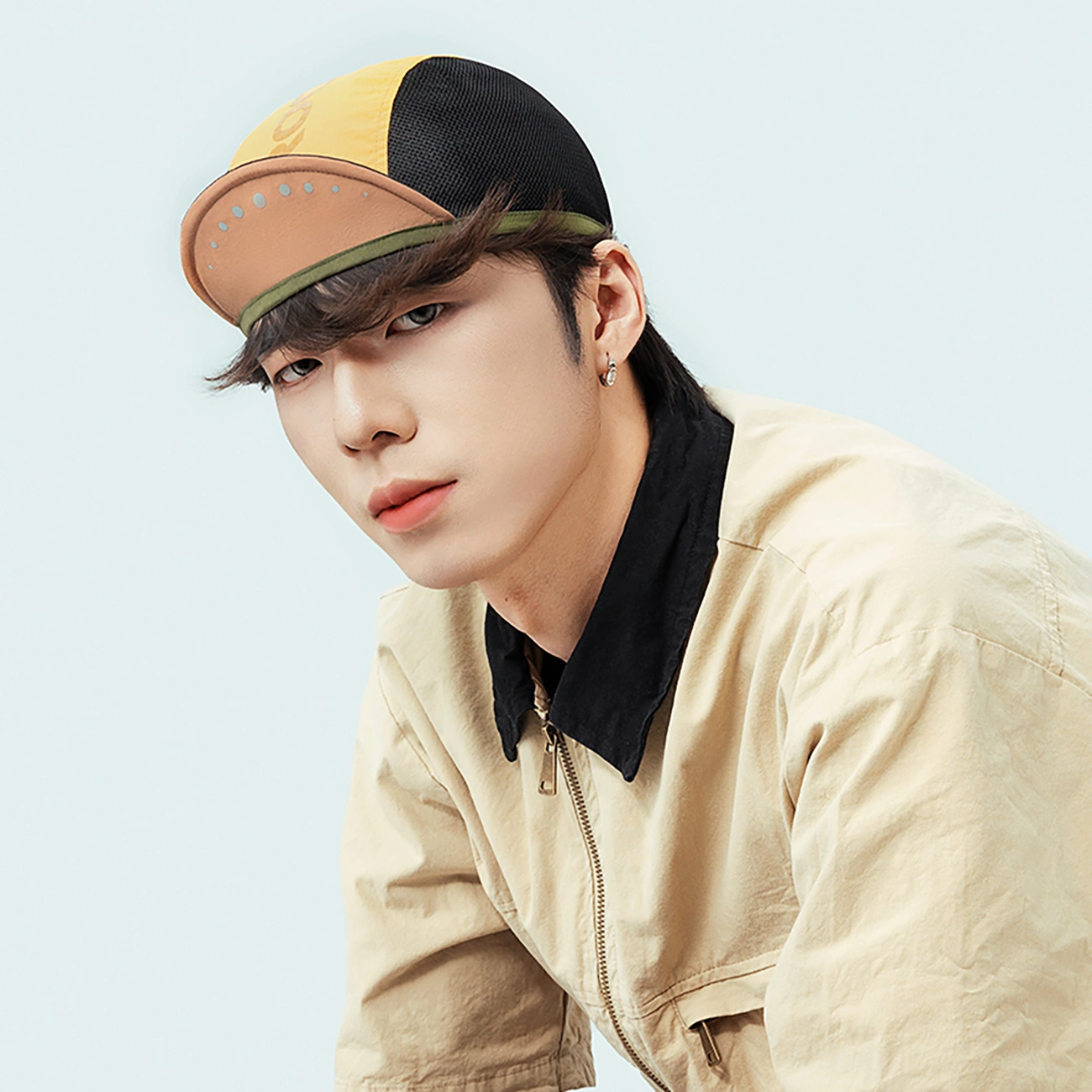 Rockbros dviračių kepurėlė su snapeliu, šalmo apsauga – geltona - Image 6