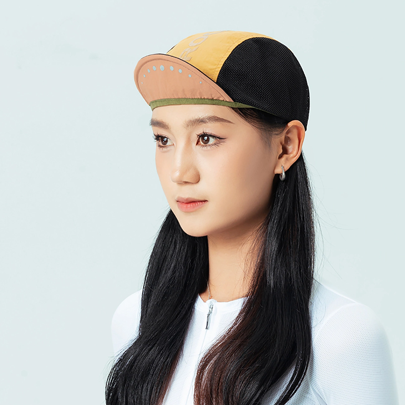 Rockbros dviračių kepurėlė su snapeliu, šalmo apsauga – geltona - Image 8