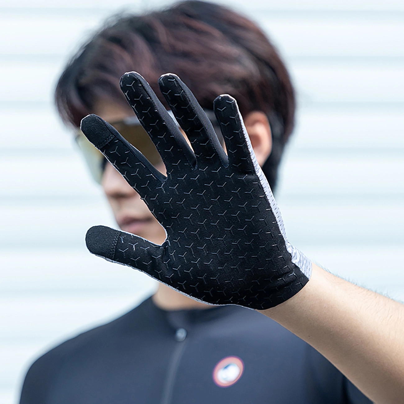 Rockbros kvėpuojančios pilnų pirštų dviračių pirštinės, dydis XXL – pilka - Image 4