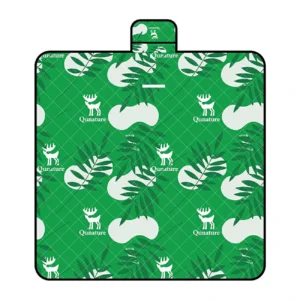 Qunature picnic mat waterproof camping blanket 2 x 2 m - green