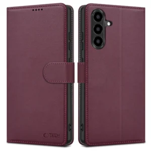 Tech-Protect Wallet Case for Samsung Galaxy A56 5G - Burgundy