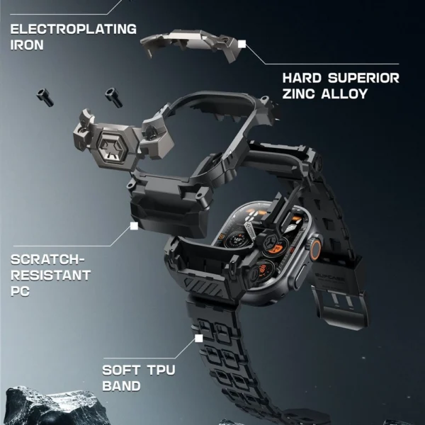 Supcase Unicorn Beetle Ore dėklas Apple Watch Ultra 1 / 2 49 mm – juodas - Image 4