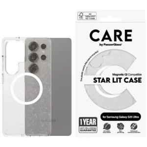 CARE by PanzerGlass Flagship Urban Combat StarLight White QI Case for Samsung Galaxy S25 Ultra - Transparent