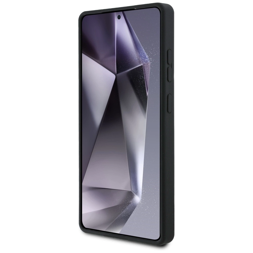 Mercedes silikoninis kontrastingų išgaubtų linijų MagSafe dėklas Samsung Galaxy S25 Ultra – juodas - Image 5