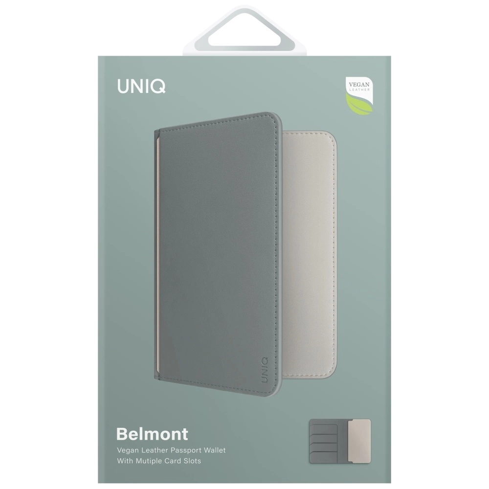 Uniq Belmont RFID blokuojantis paso dėklas – žalia/dramblio kaulo - Image 6