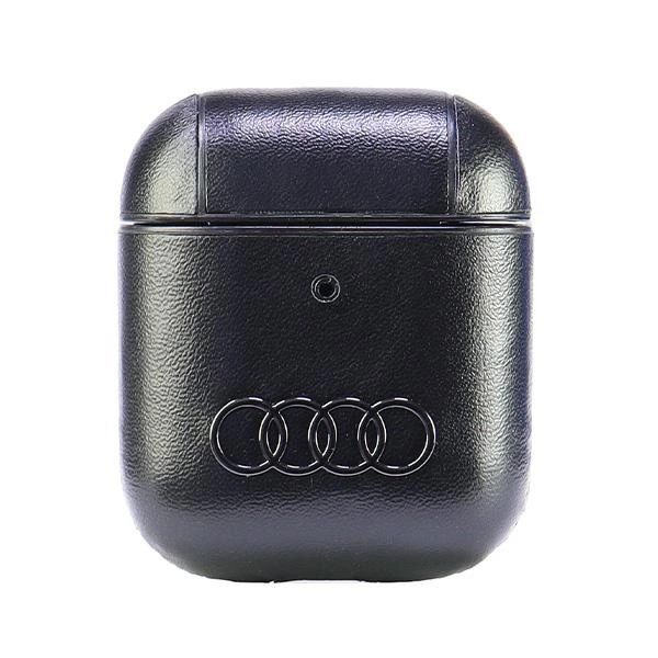 Audi Leather Big Logo Case for AirPods 1 / 2 - Black