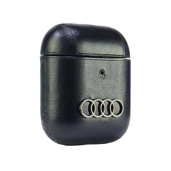 Audi odinis didelis logotipas dėklas AirPods 1 / 2 – juodas - Image 4