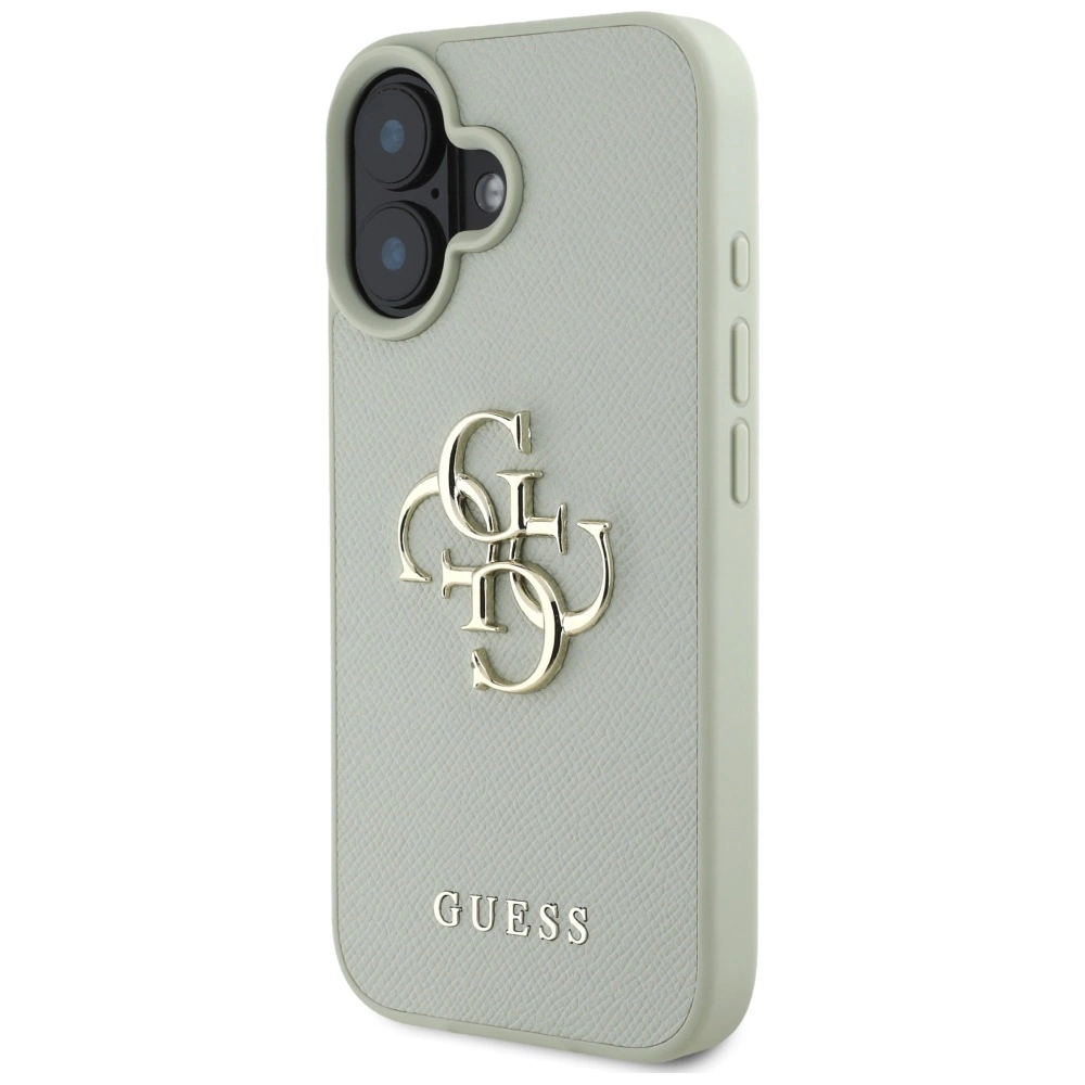 Guess Grained Big 4G Logo Small Classic Logo dėklas iPhone 16 - žalias - Image 2