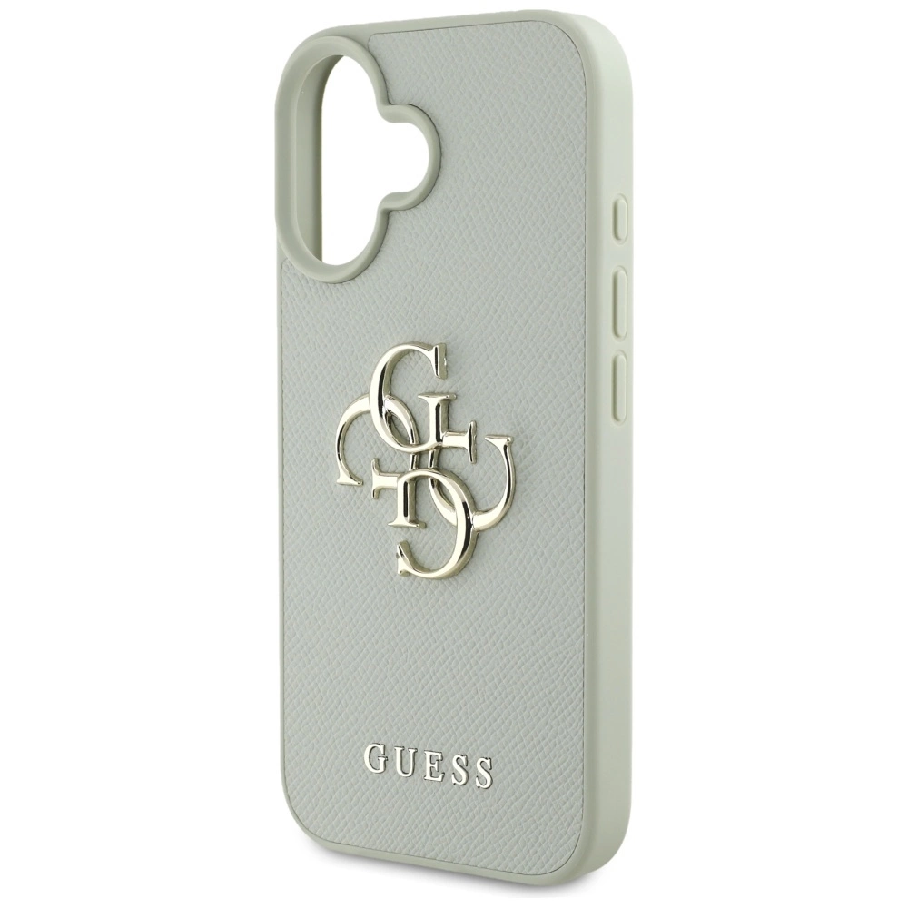 Guess Grained Big 4G Logo Small Classic Logo dėklas iPhone 16 - žalias - Image 6