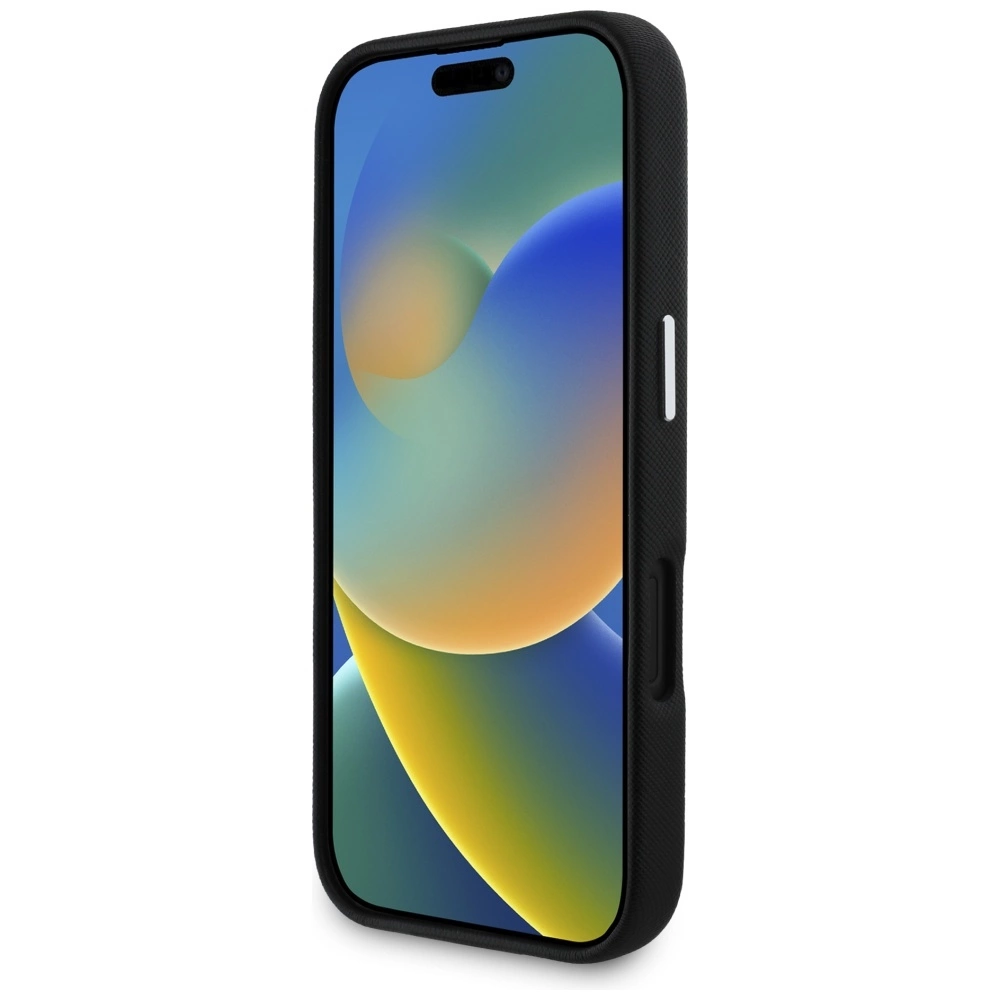 Karl Lagerfeld Saffiano Pilnai apvyniotas Ilgas Metal Logo MagSafe dėklas iPhone 16 - juodas - Image 5