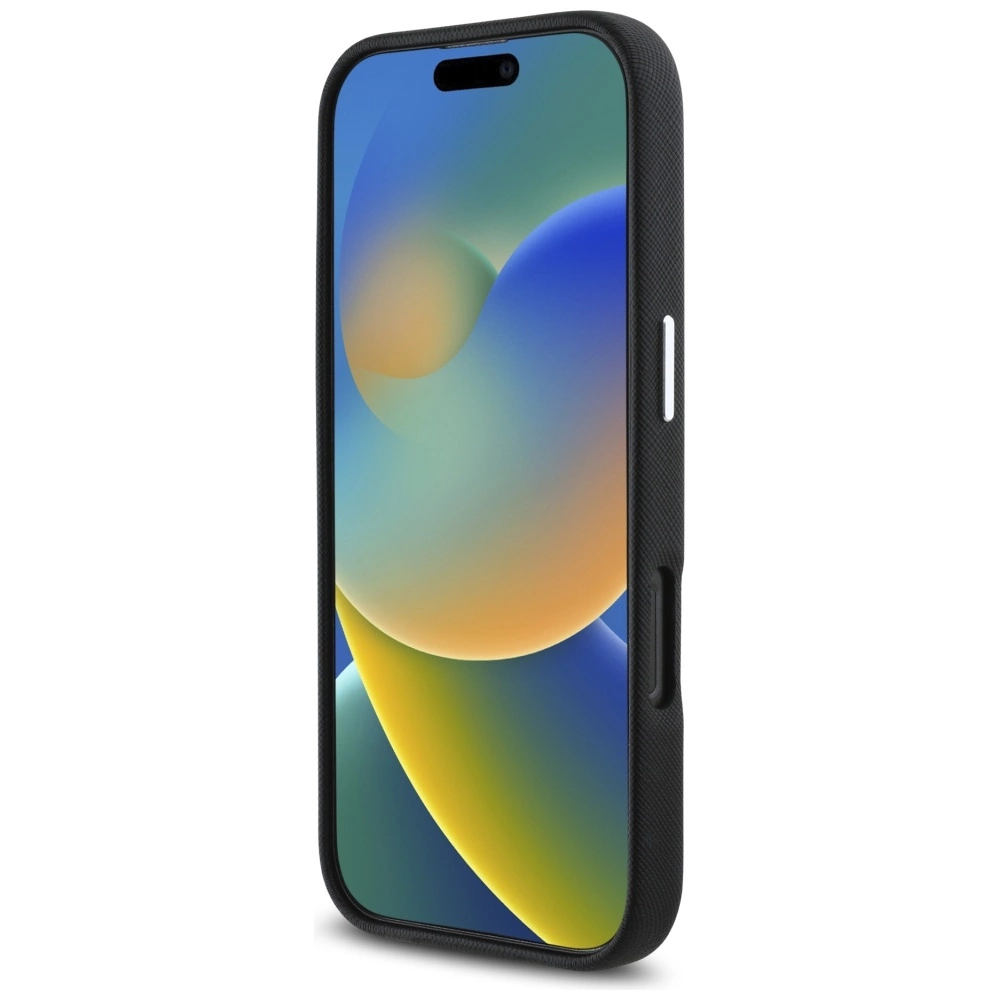 Karl Lagerfeld Saffiano Pilnai apvyniotas Ilgas Metal Logo MagSafe dėklas iPhone 16 Pro Max - juodas - Image 5