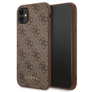 Guess 4G Metal Gold Logo Case for iPhone 11 / Xr 6.1" - Brown
