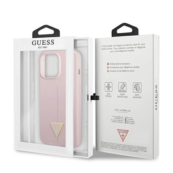 Guess Silikoninis Trikampio dėklas iPhone 13 Pro / 13 6.1” - violetinis - Image 8