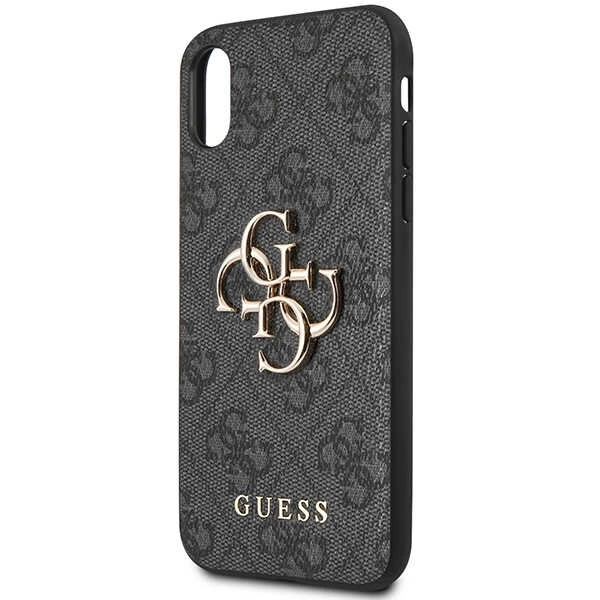 Guess 4G Big Metal Logo dėklas iPhone X/XS - pilkas - Image 6