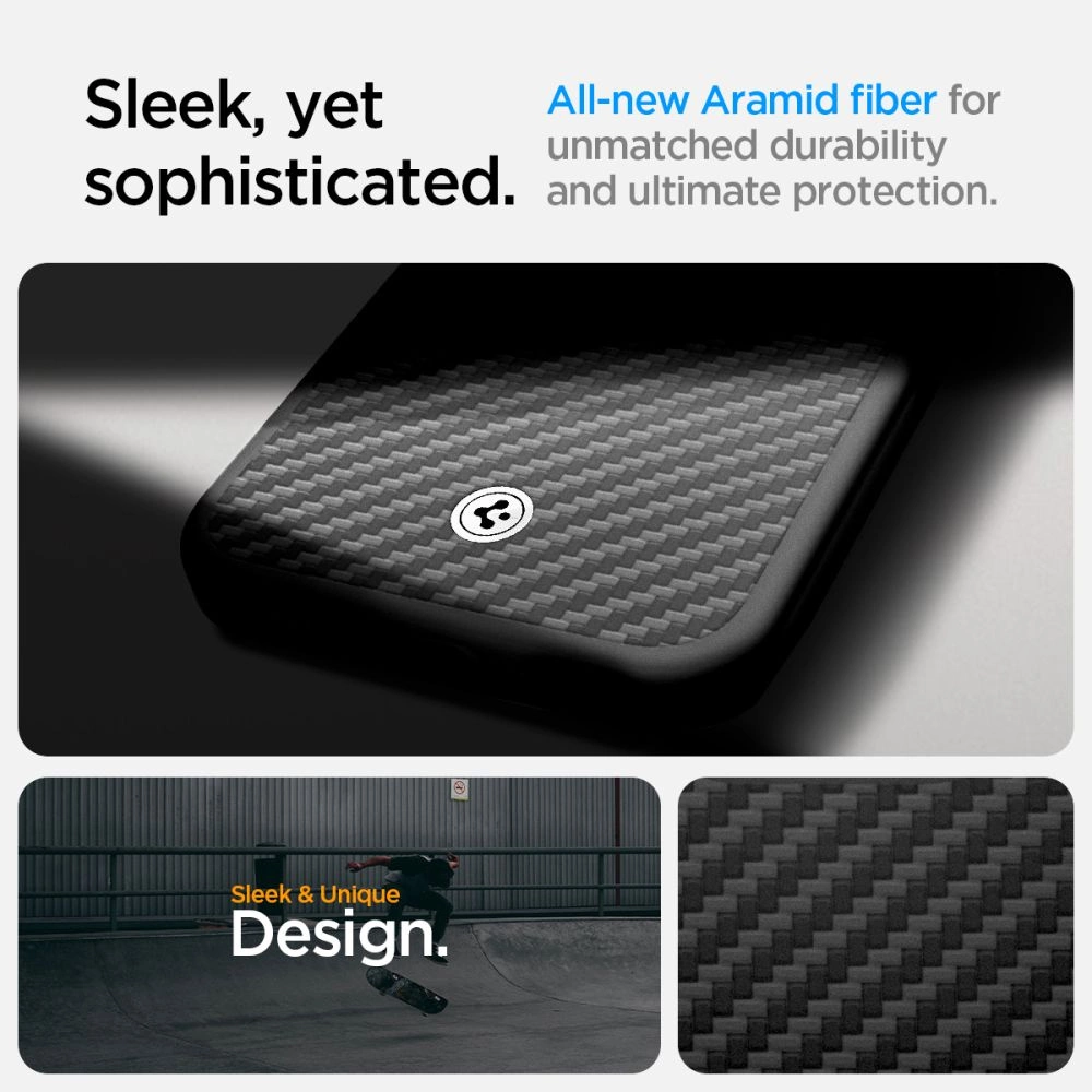Spigen Enzo Aramid MagSafe dėklas iPhone 16e - juodas - Image 12