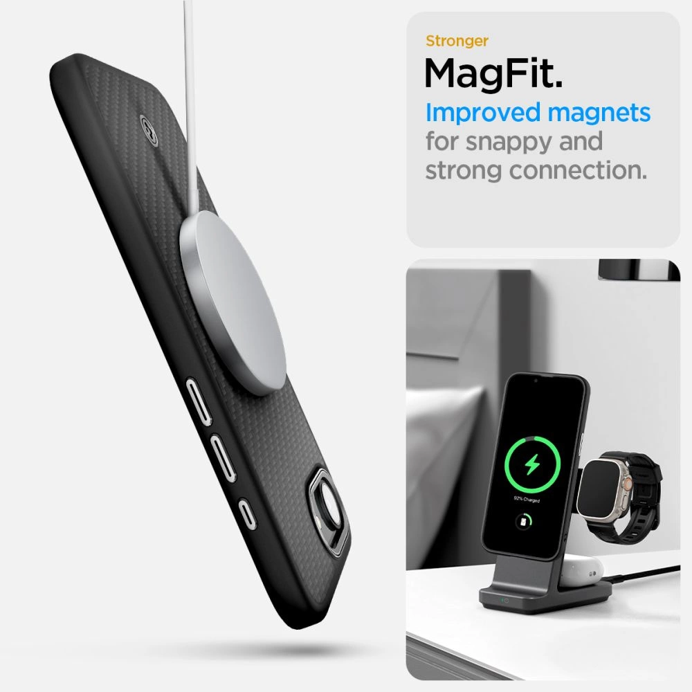 Spigen Enzo Aramid MagSafe dėklas iPhone 16e - juodas - Image 13