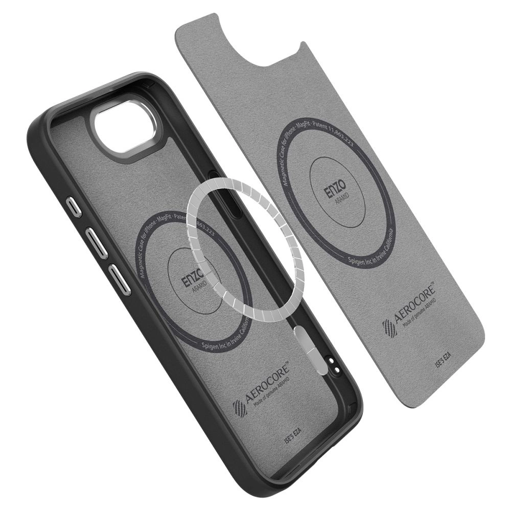 Spigen Enzo Aramid MagSafe dėklas iPhone 16e - juodas - Image 10