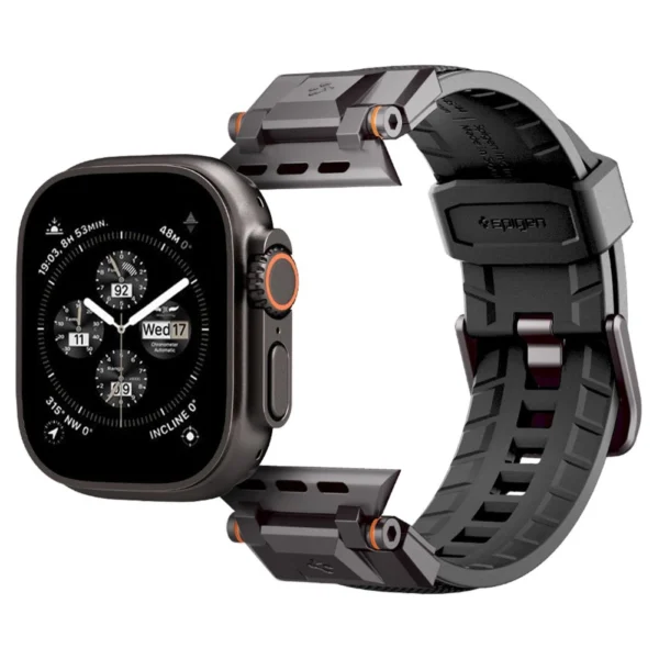 Spigen DuraPro Armor dirželis Apple Watch 44 / 45 / 46 / 49 mm - juodas - Image 9