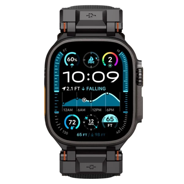 Spigen DuraPro Armor dirželis Apple Watch 44 / 45 / 46 / 49 mm - juodas - Image 8