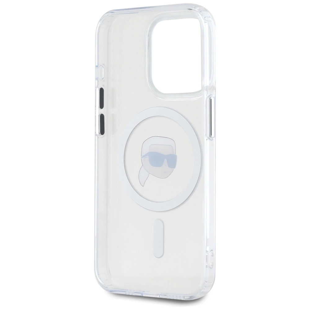 Karl Lagerfeld IML Metal Karl Head MagSafe dėklas iPhone 15 Pro – baltas - Image 7
