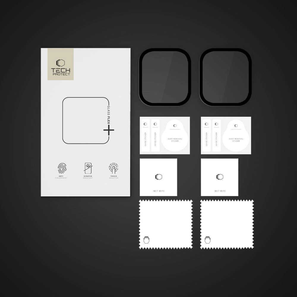 Tech-Protect Glass Flex+ Hybrid Glass 2 vnt. Xiaomi Redmi Watch 5 – juodas - Image 4