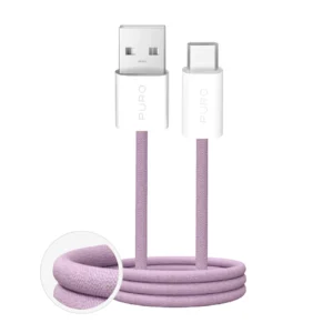 Puro Fabrik 2.0 10W USB-A - USB-C Braided Cable 1.5m - Pink