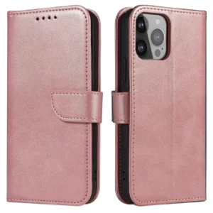 Magnet Case with flap for iPhone 16e - pink