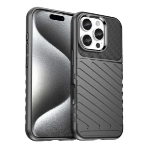 Thunder Case for iPhone 16e Silicone Armored Cover - Black