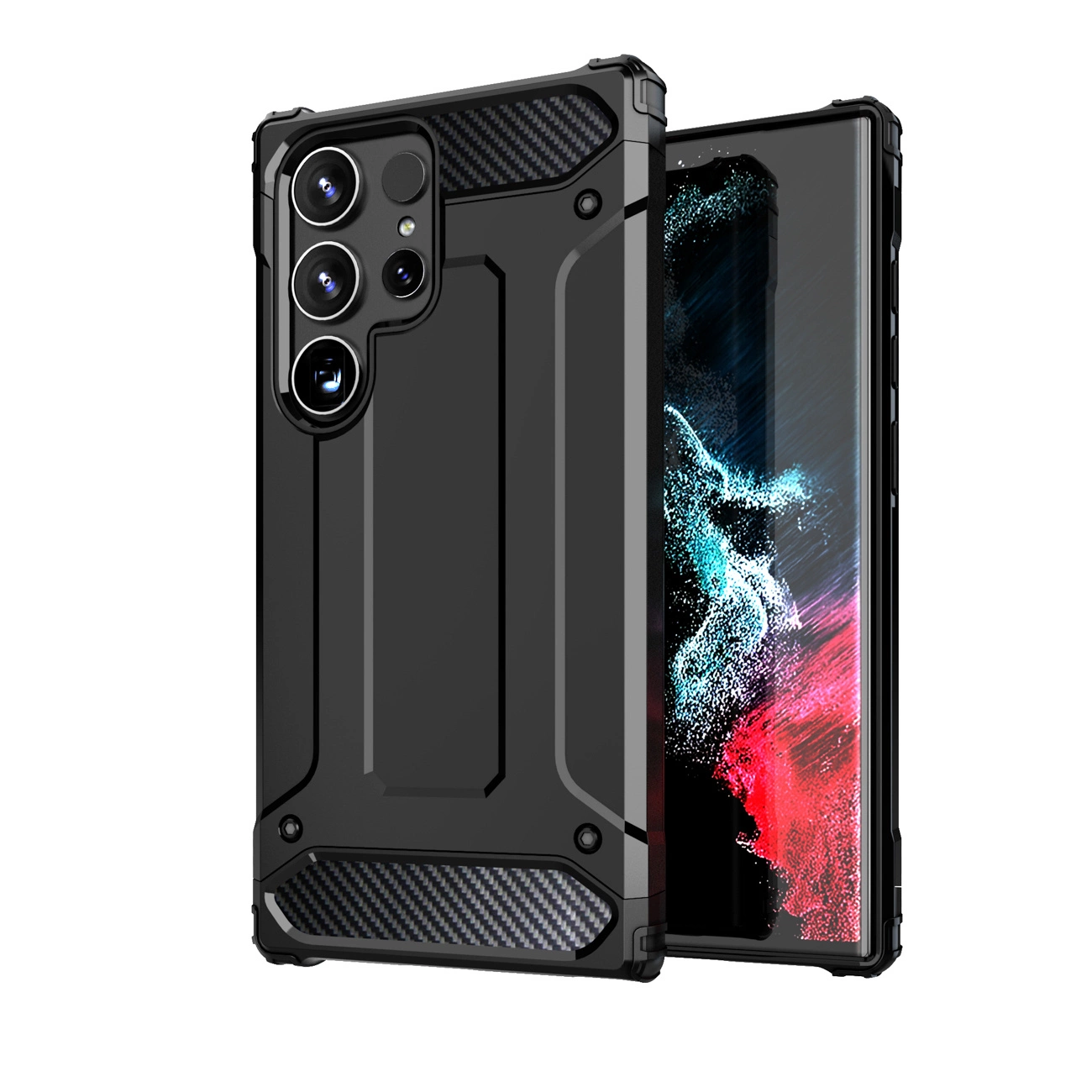 Hybrid Armor dėklas Samsung Galaxy S25 Edge – juodas - Image 2