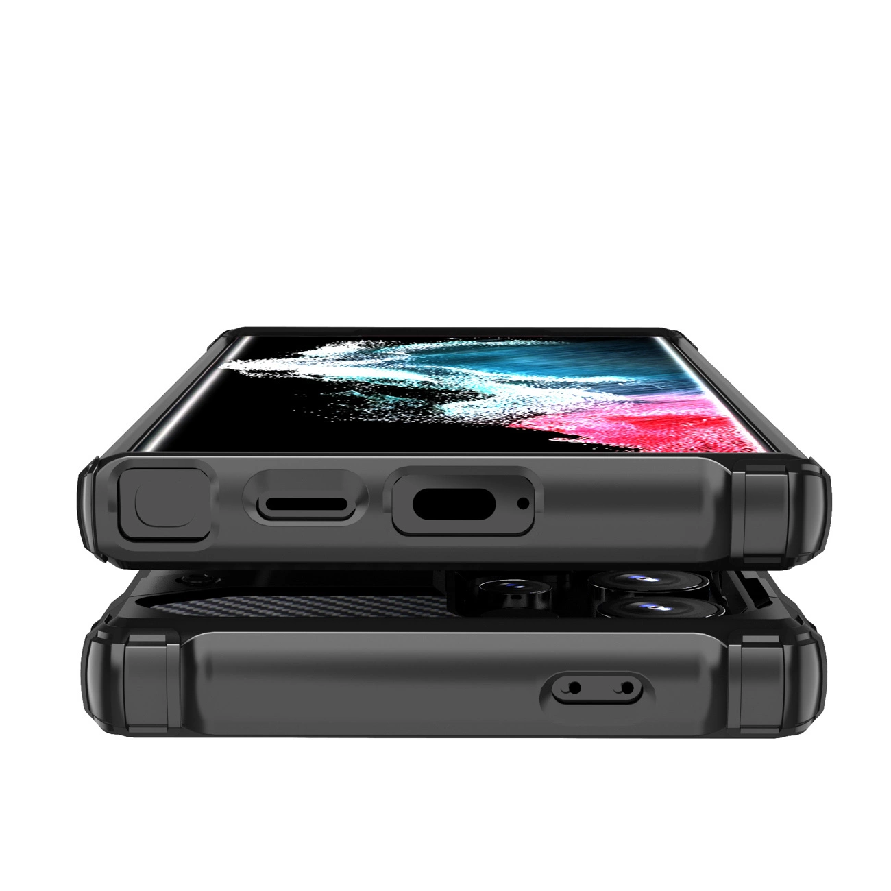 Hybrid Armor dėklas Samsung Galaxy S25 Edge – juodas - Image 6