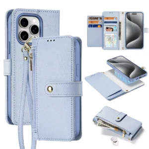 Dux Ducis Lawa Leather Case for iPhone 15 - Blue