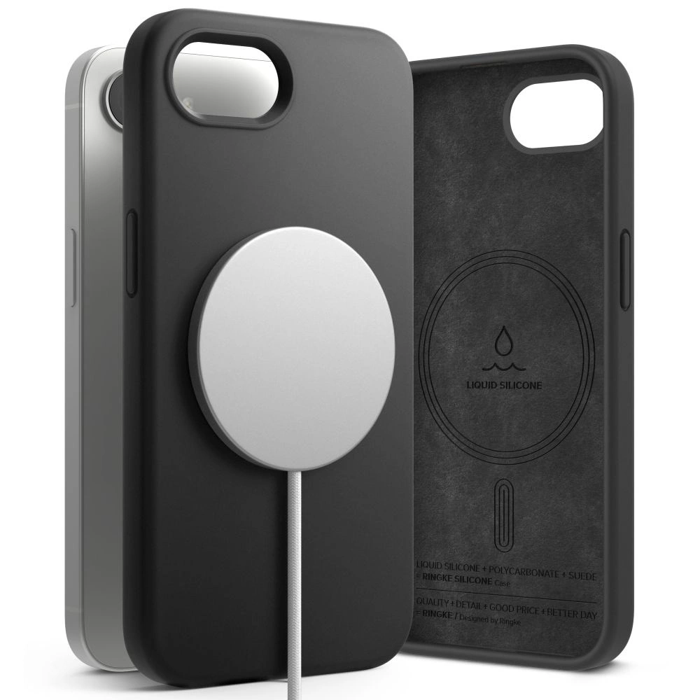 Ringke Silicone Magsafe iPhone 16e Case - Black