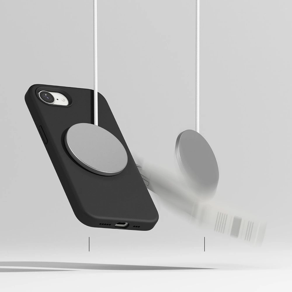 Ringke Silicone MagSafe iPhone 16e dėklas – juodas - Image 5