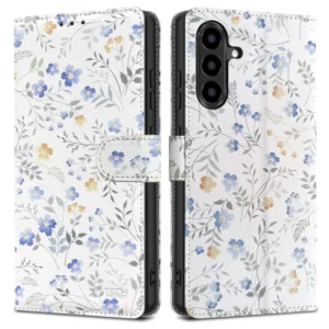 Tech-Protect Wallet Case for Samsung Galaxy A56 5G - White Daisies