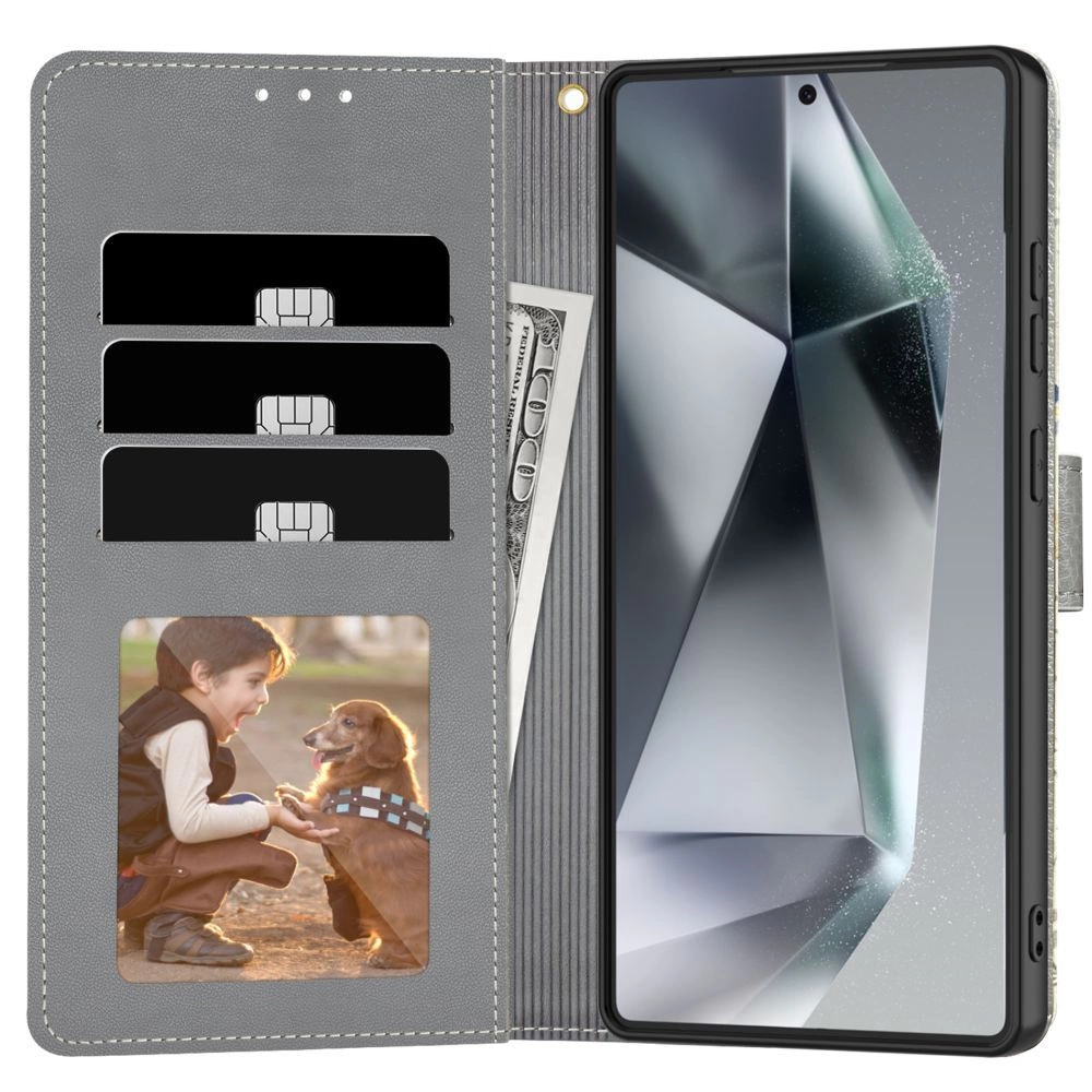Tech-Protect Wallet dėklas Samsung Galaxy A56 5G – baltos gėlės - Image 2